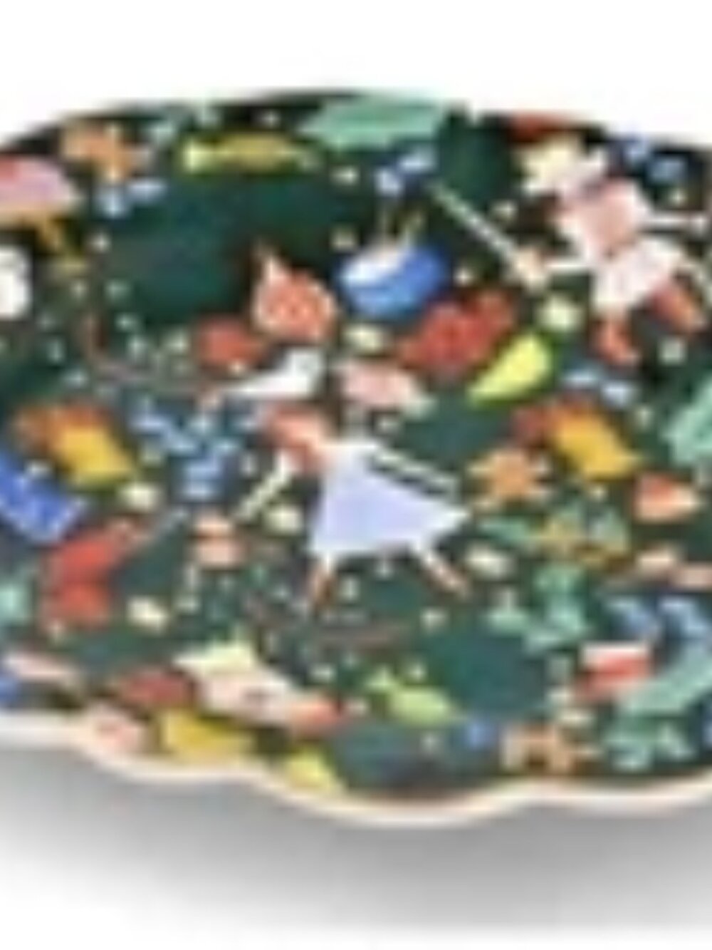 New Rifle Paper Co. Nutcracker Plate– Dark Green Storybook Holiday Dessert Plate - Picture 2 of 3